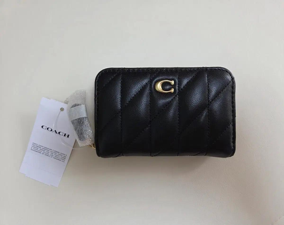 코치 스몰집 어라운드 카드지갑 블랙 새제품