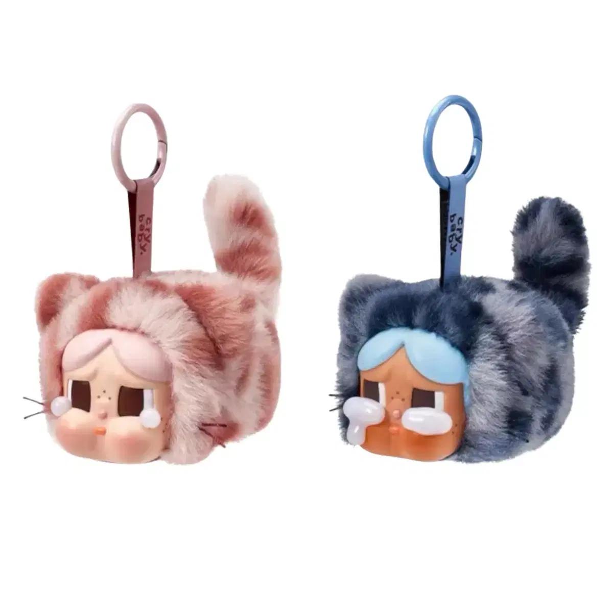 팝마트 크라이베이비 2개 세트 표냥이-핑크.데님 새상품