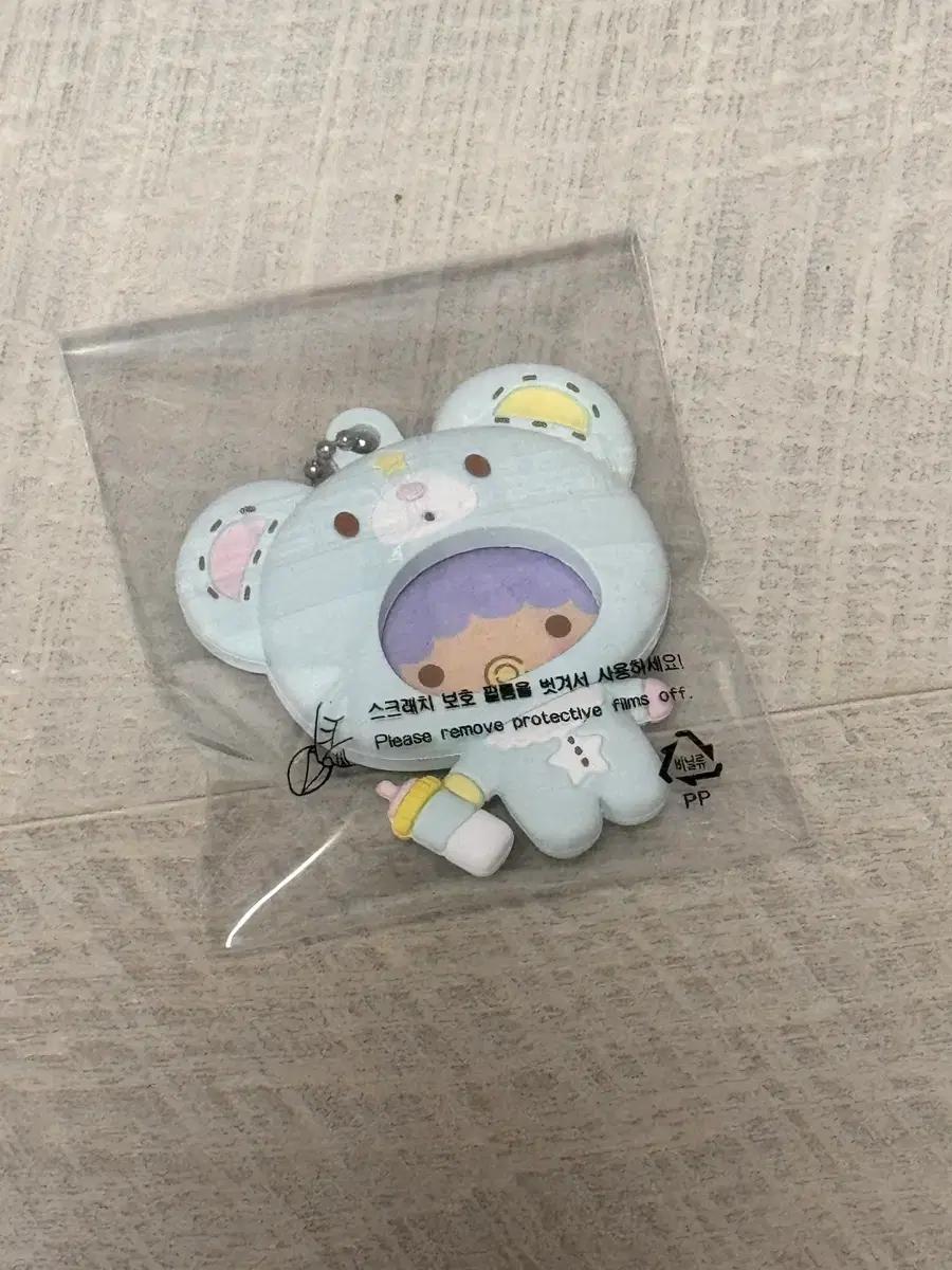 산리오 키키라라 캔뱃지 포토 프레임 키링 양도