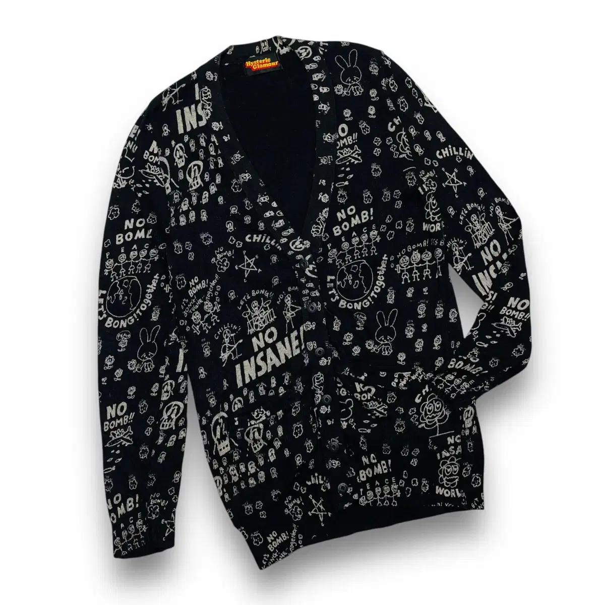 Hysteric Glamour Skull Drummer Cardigan