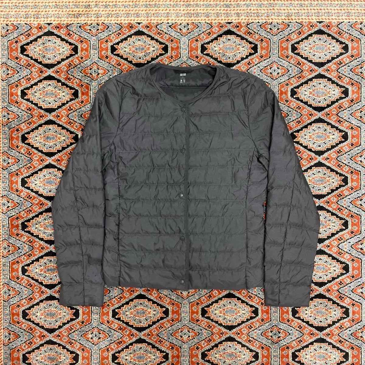 유니클로 그레이 다운 경량패딩 자켓 여성M