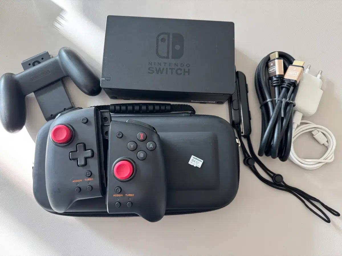 닌텐도스위치 배터리개선판 네온 풀세트,호리그립콘