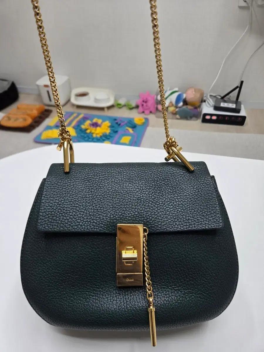 끌로에 드류백 미니 다크그린