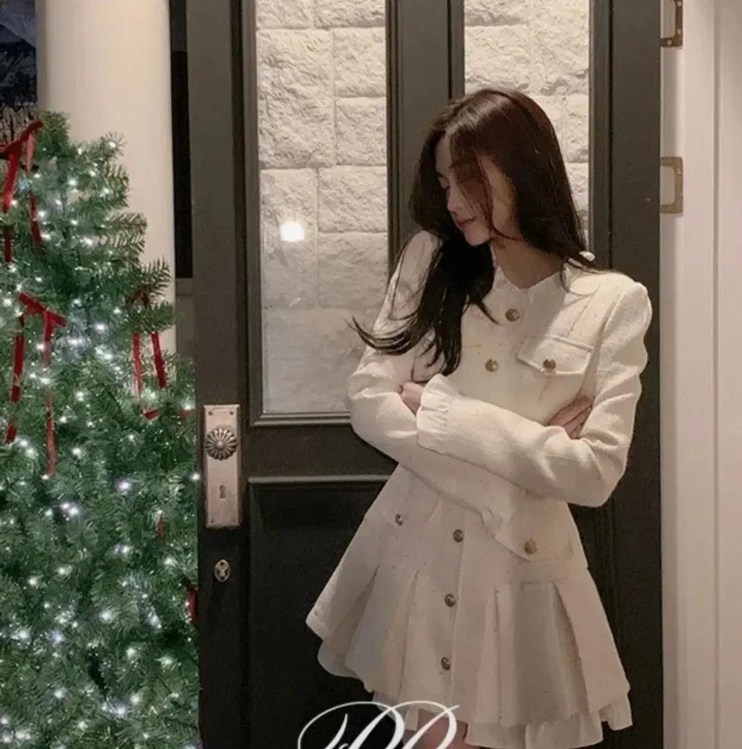 퍼빗 트위드 자켓 겨울 원피스 - (새상품) 연말룩, 데이트룩, 파티룩