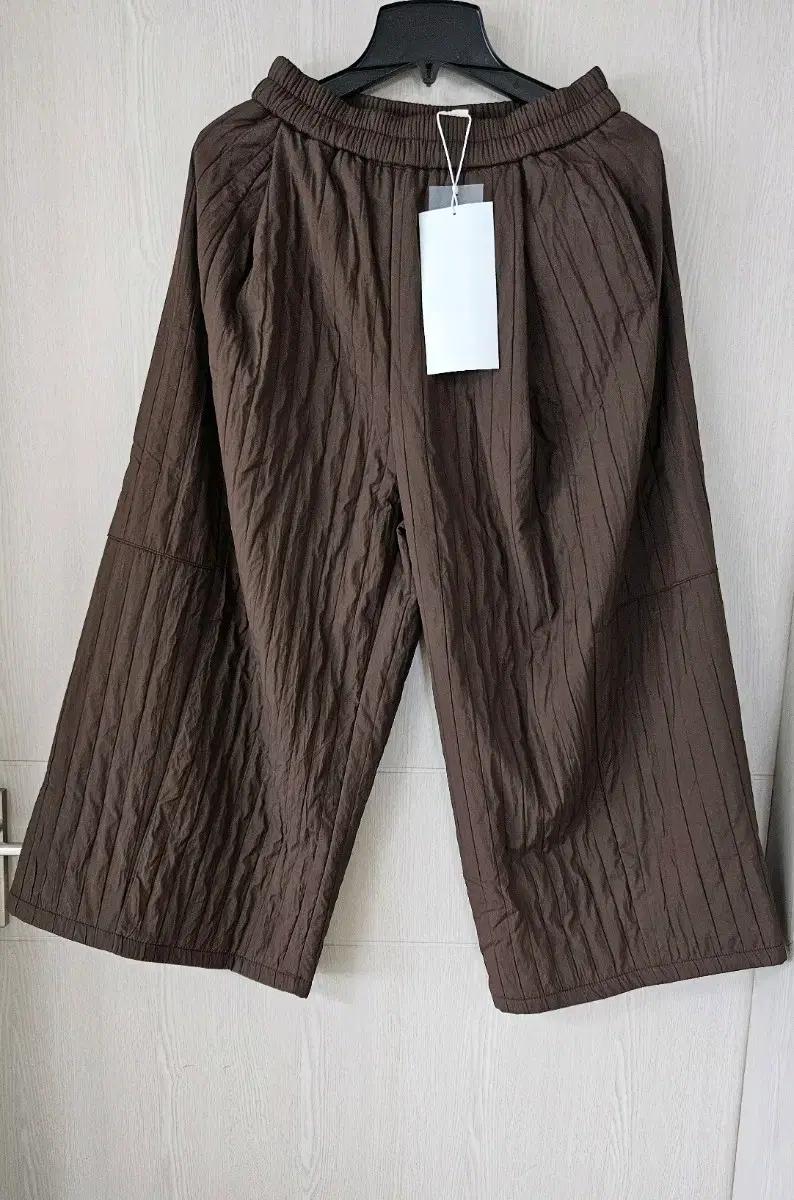 새옷겨울 누빔패딩기모바지 코코아