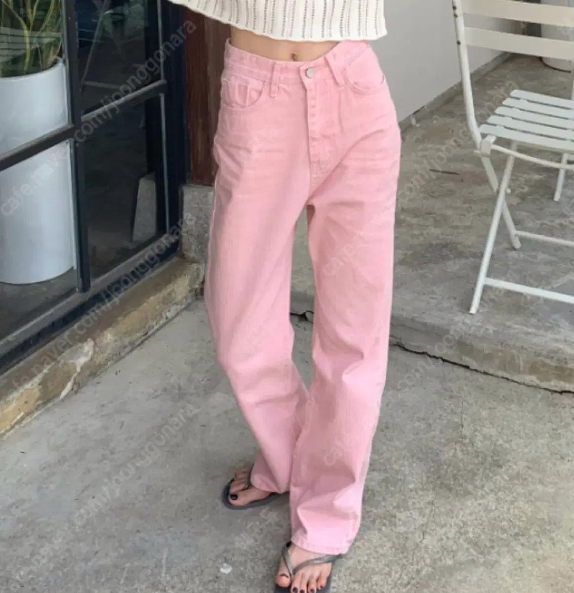 레이지샵 치크 데님 핑크 팬츠 M 타낫 시눈리에뜨프영띵미엘오브제스트