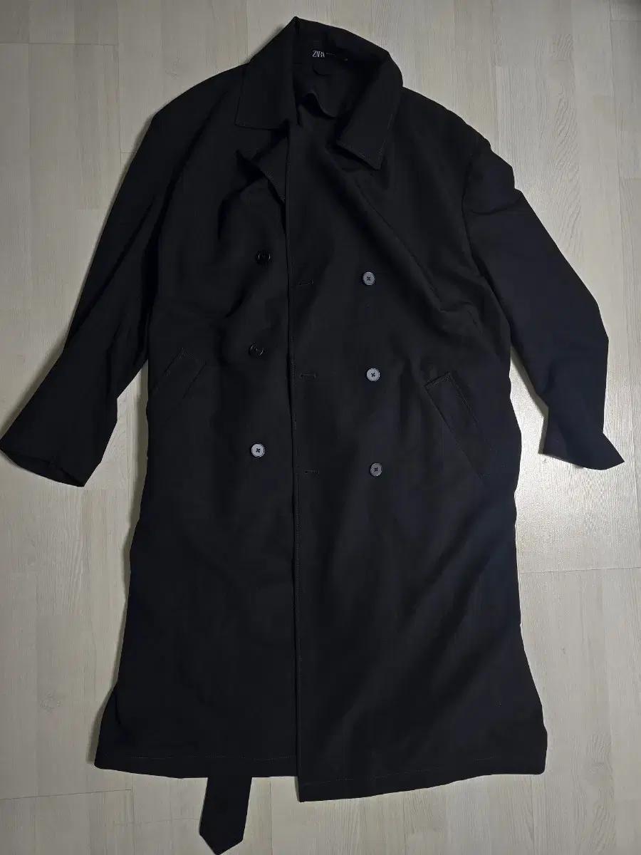 자라 남자 블랙 더블 코트