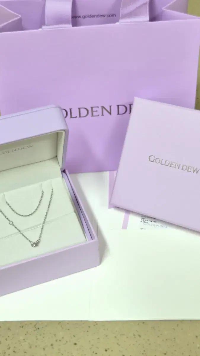 골든듀 리라인 화이트골드 체인 18