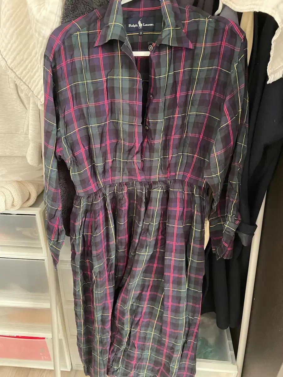 랄프로렌 타탄체크 셔츠 원피스