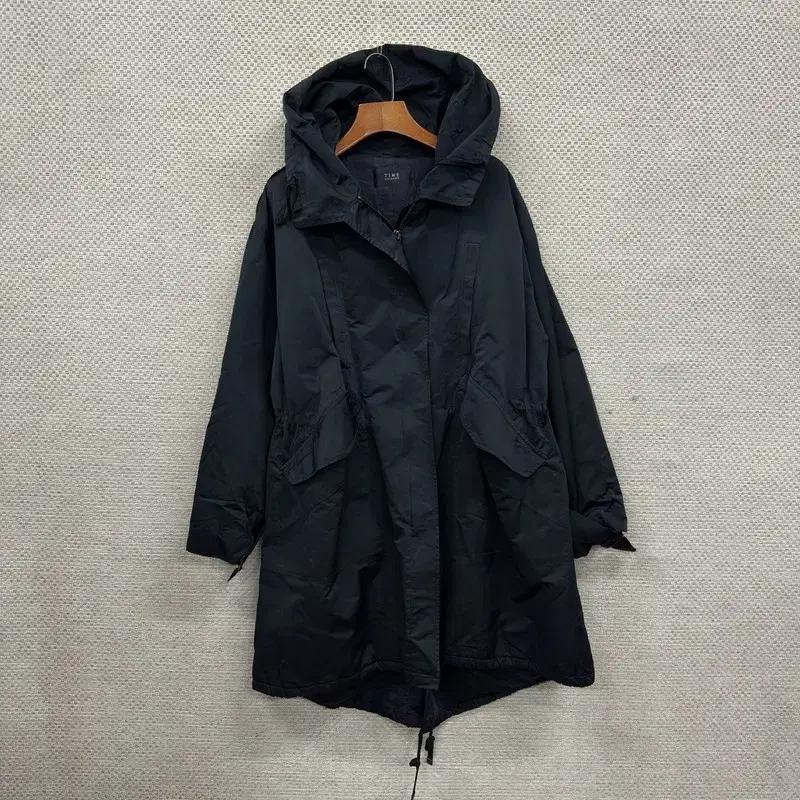 타임 한섬 캐주얼 롱 바람막이 코트 점퍼 105 A02282