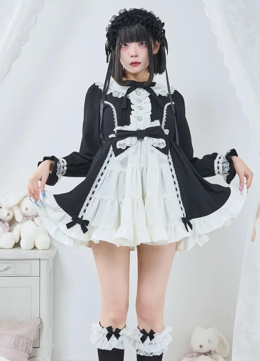 디어마이러브 프린세스 캉캉사다리 레이스 프릴 원피스