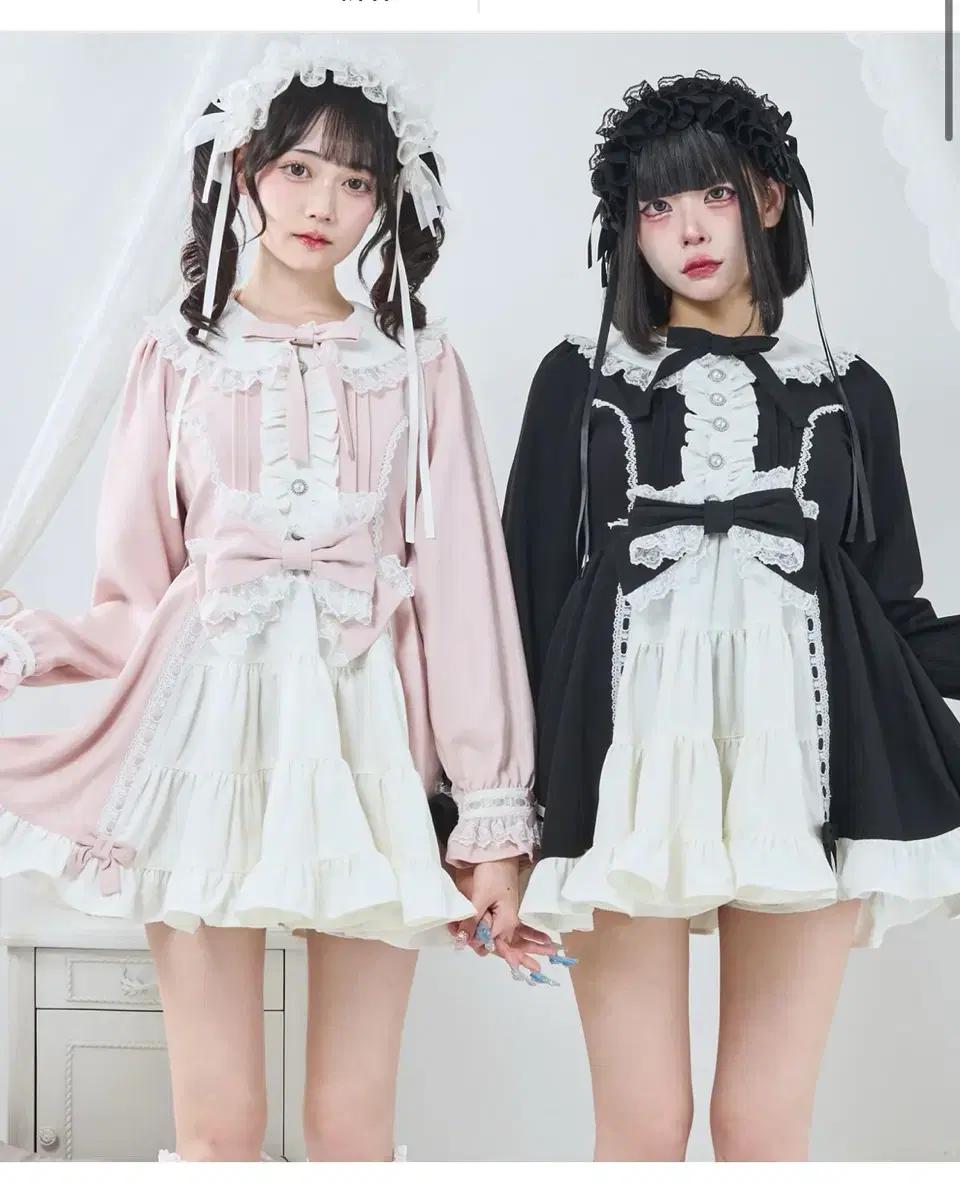 디어마이러브 프린세스 캉캉사다리 레이스 프릴 원피스 양산형 지뢰계 양지뢰