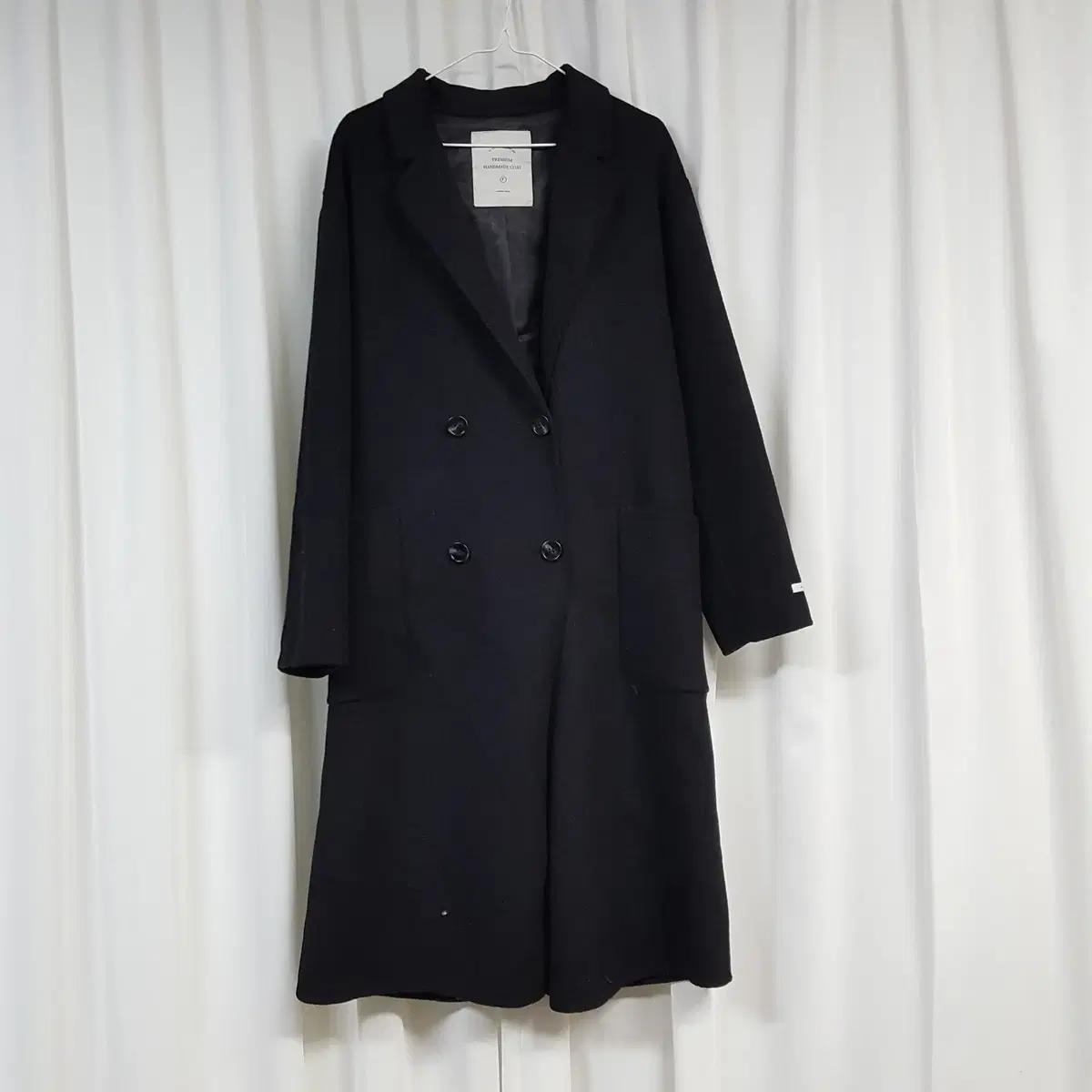 루엘 여성 핸드메이드 울 롱코트 FREE 오일장