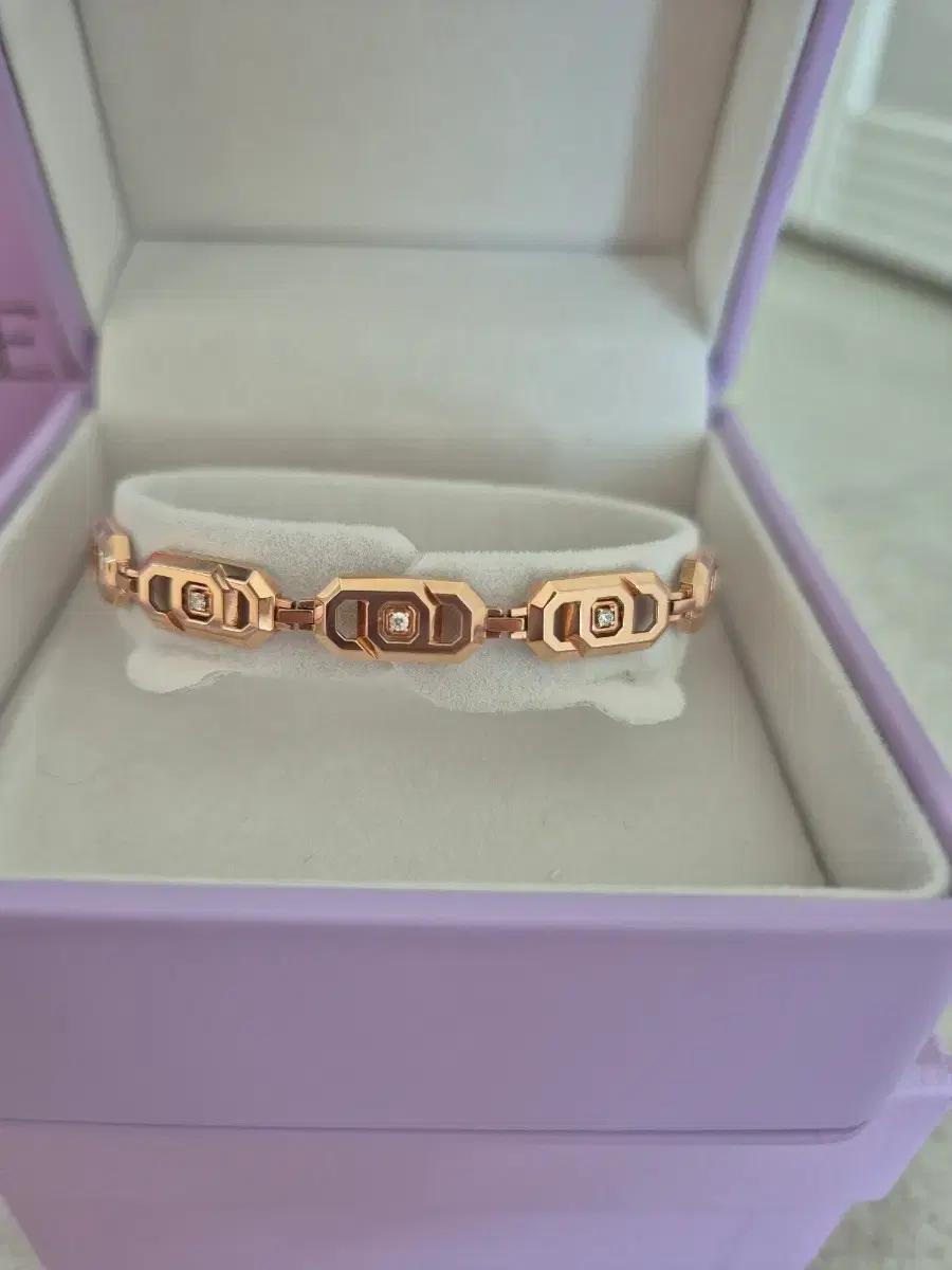 골든듀 첸트로 (M) 18k로즈골드 다이아 팔찌