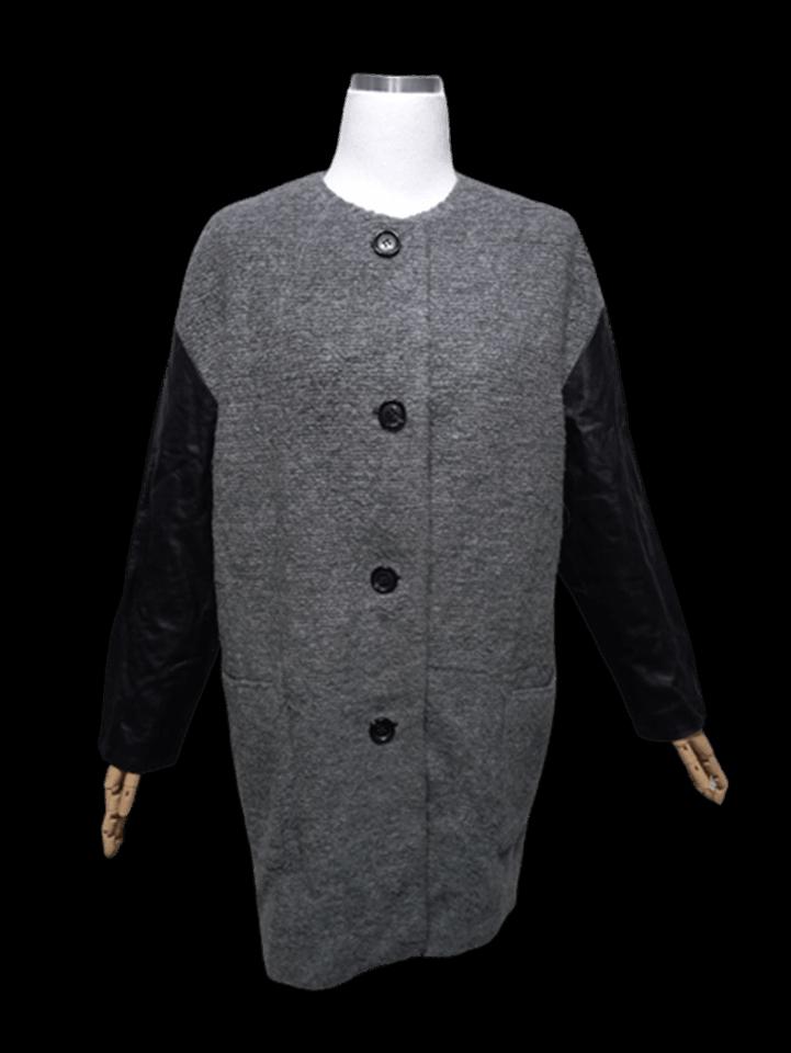 마쥬MAJE 정품 오버핏 소가죽 여자 추동초겨울 여성니트코트자켓79-86