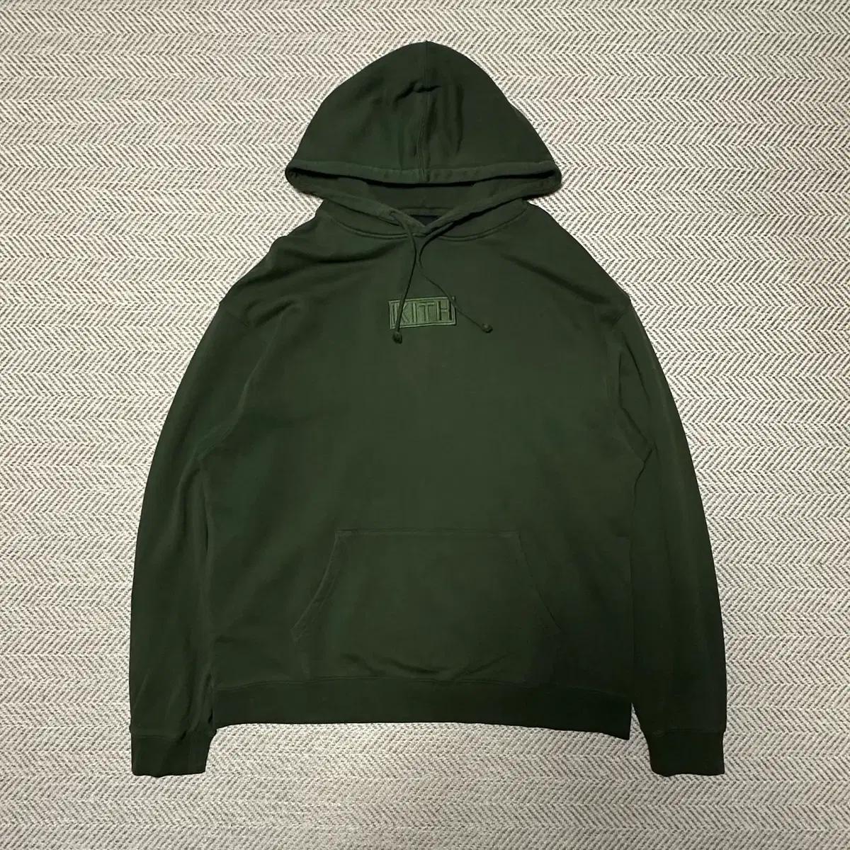 KITH box logo hoodie green