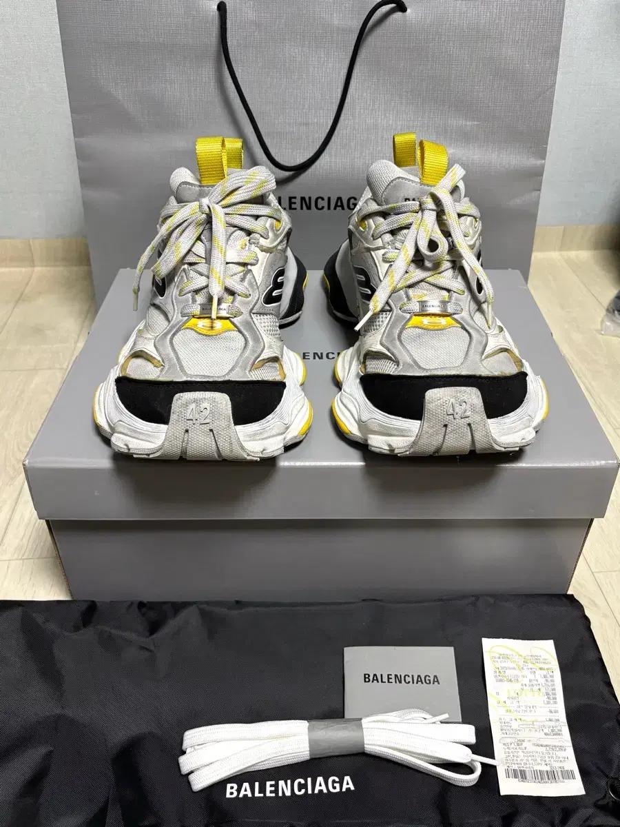 발렌시아가 카고 스니커즈 옐로우 42사이즈 풀구성