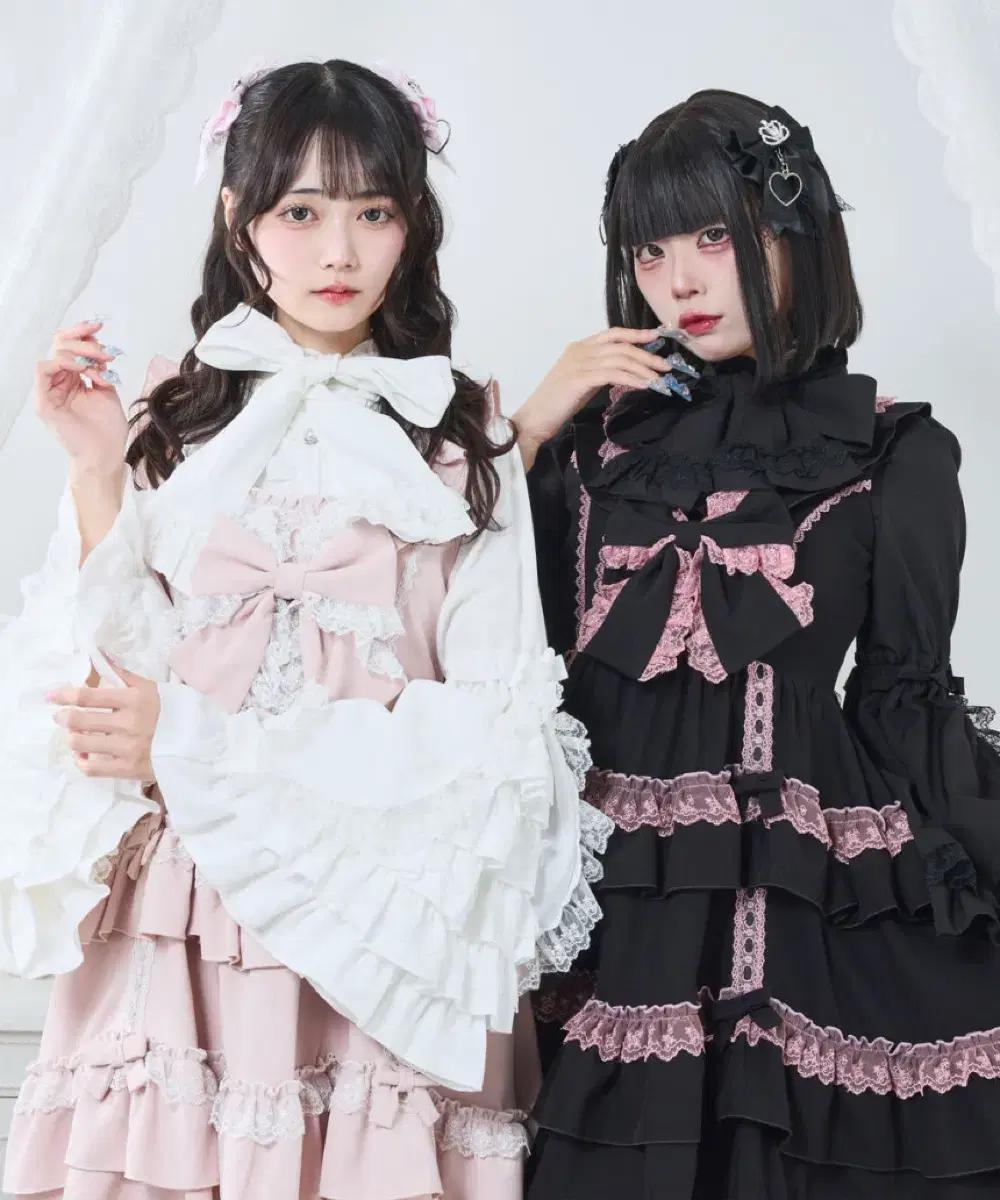 디어마이러브 에밀리 사다리 레이스 리본 점퍼 스커트 지뢰계 양산형 양지뢰