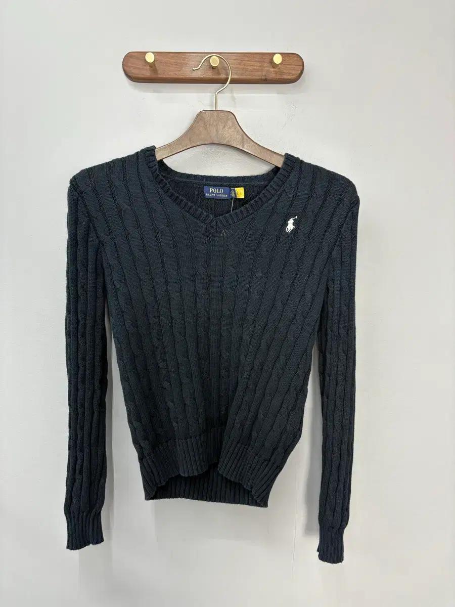 폴로랄프로렌 코튼 브이넥 케이블 니트 스웨터 A3040
