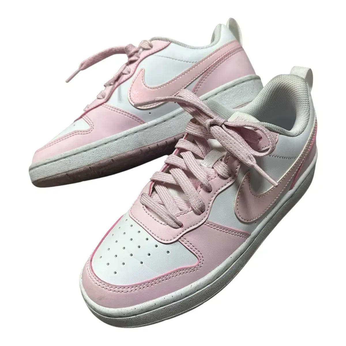 (바배) 나이키 코트바로우 로우2 화이트 핑크 덩크로우 운동화