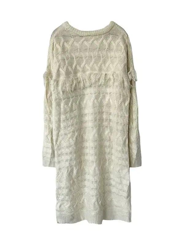 [L] GU 지유 케이블포인트 디스트로이디테일 니트원피스