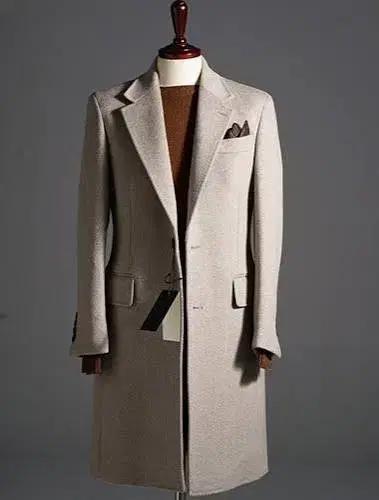 남성 롱 코트 캐시미어 스타일 오트밀(반해ㅇ)