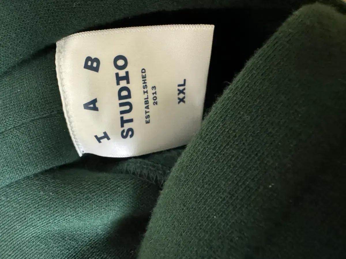 IAB STUDIO 후드티 XXL 딥그린