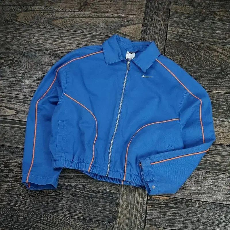 (민지 실착)나이키 빅로고 NSW 우븐 크롭 집업 자켓 M17461