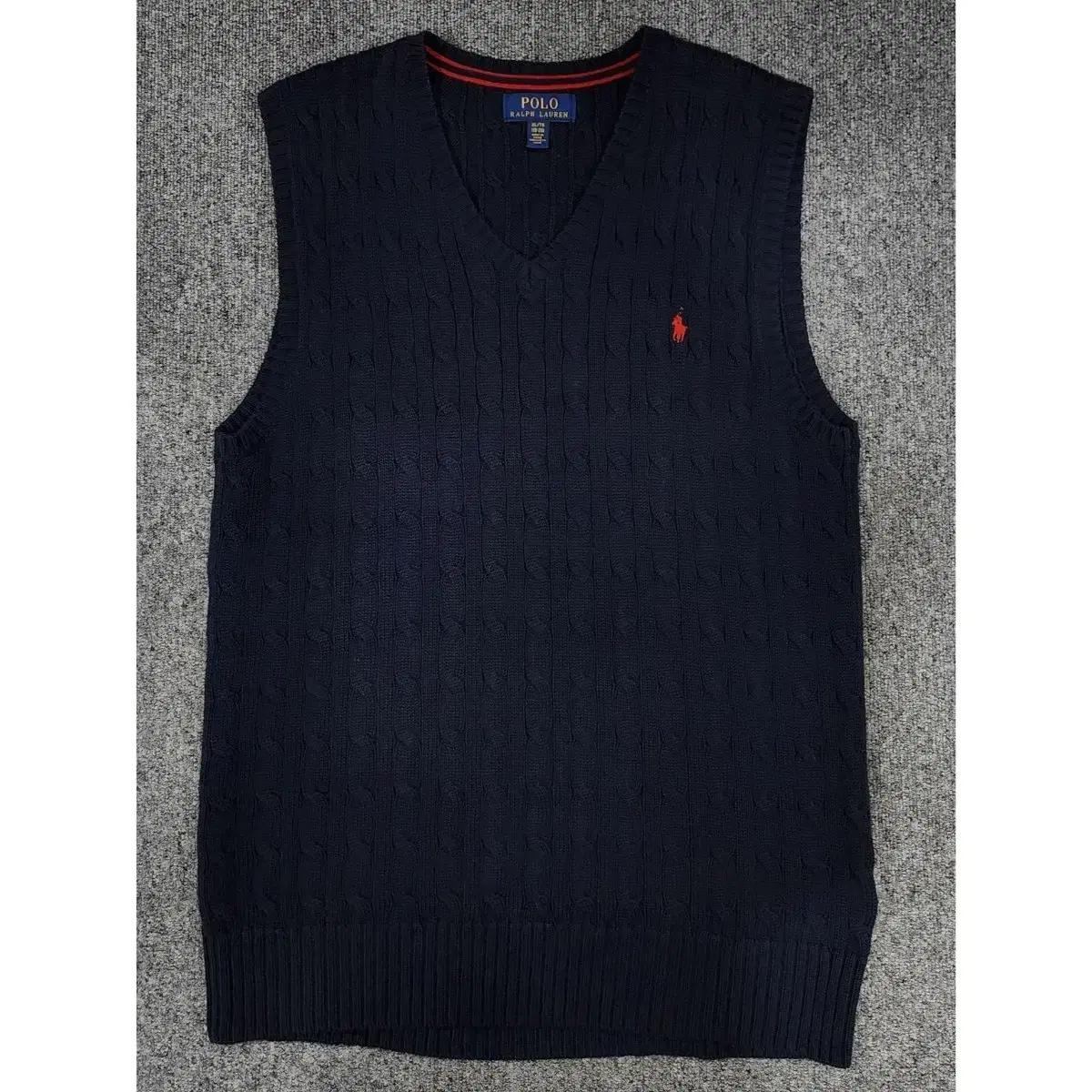 폴로 랄프로렌 케이블 니트 코튼 스웨터 베스트 조끼 XL