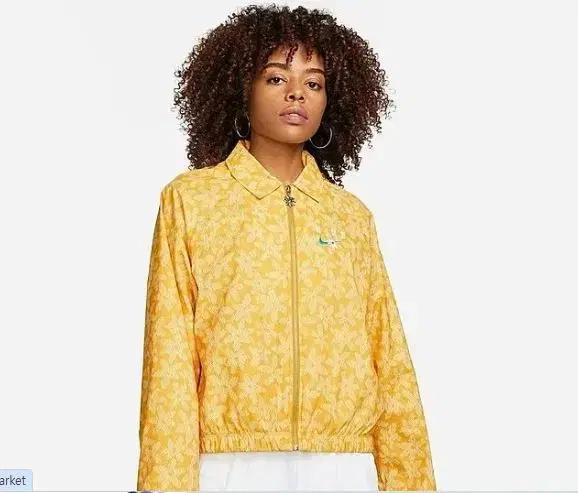 정품 나이키 여성 스포츠웨어 플로럴 프린트 우븐 바람막이 자켓 S사이즈