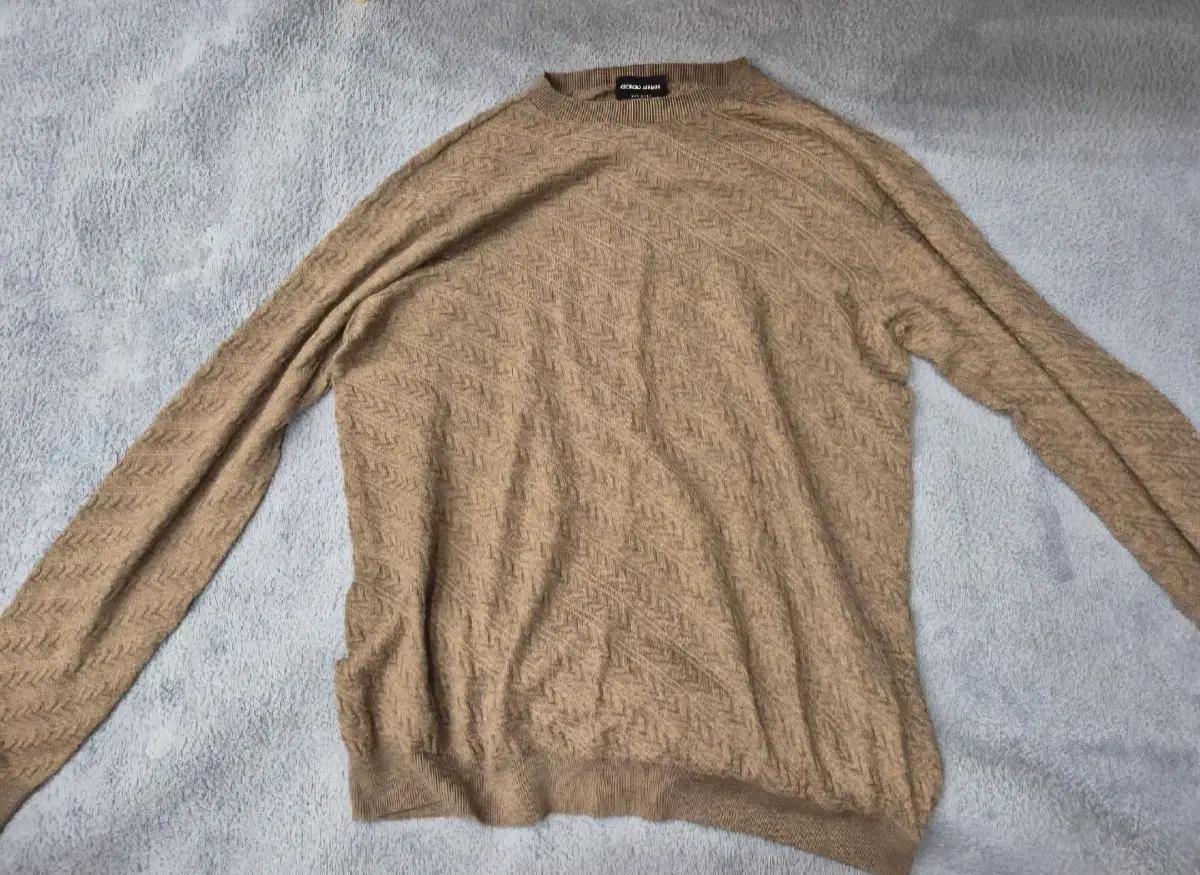 조르지오 아르마니 브라운 패턴 니트 48 사이즈