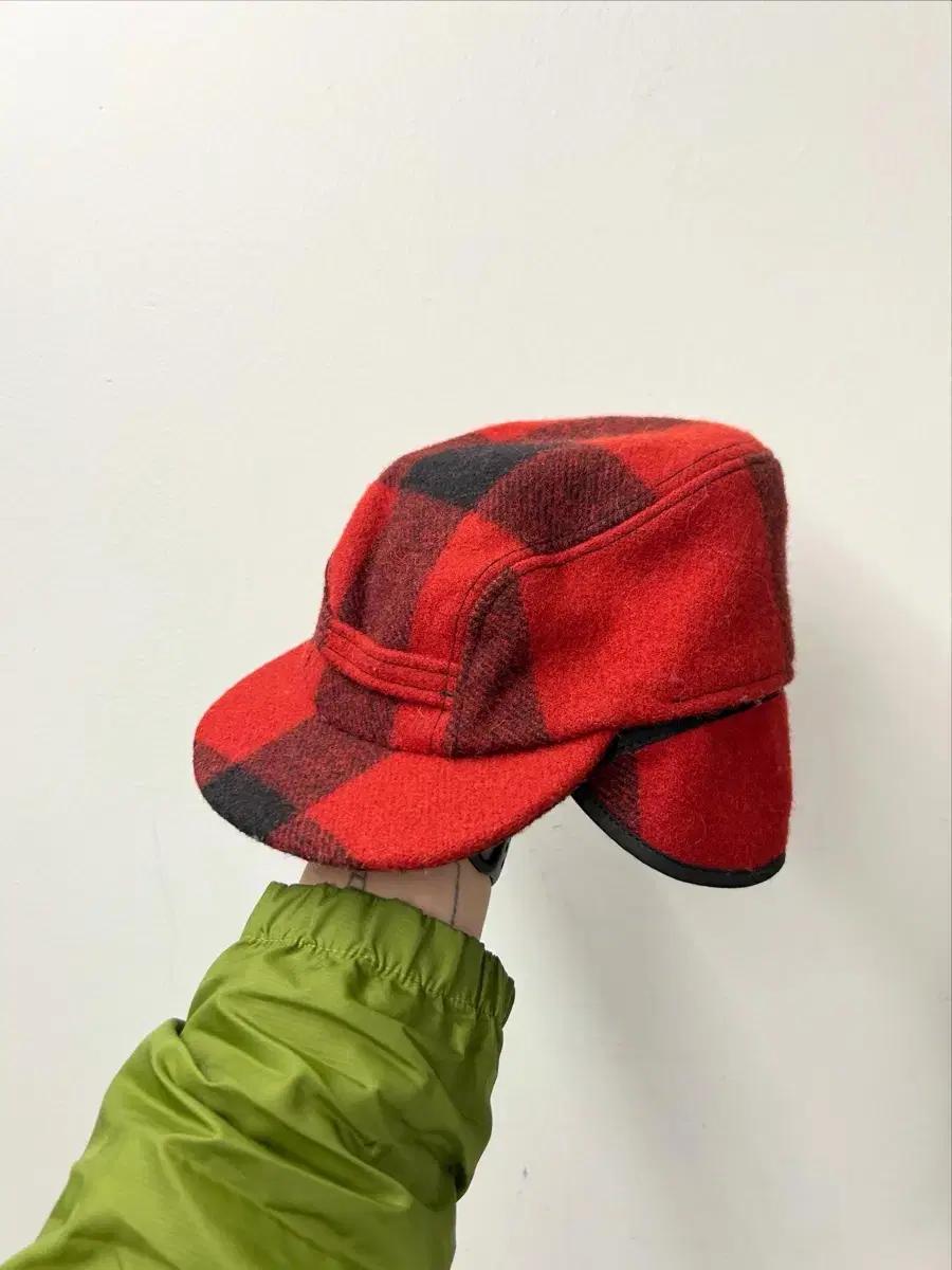 필슨 버팔로 체크 이어플랩 캡 USA MADE