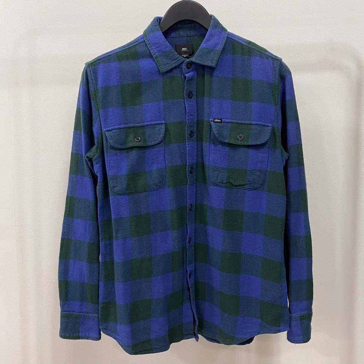 <L> 오베이 플란넬 체크 셔츠