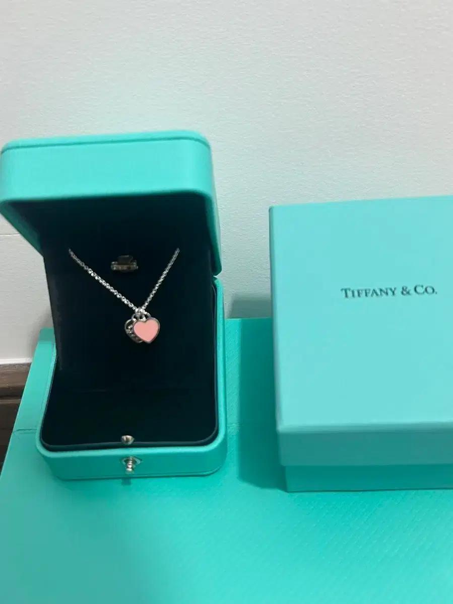 티파니앤코 핑크 하트 목걸이
