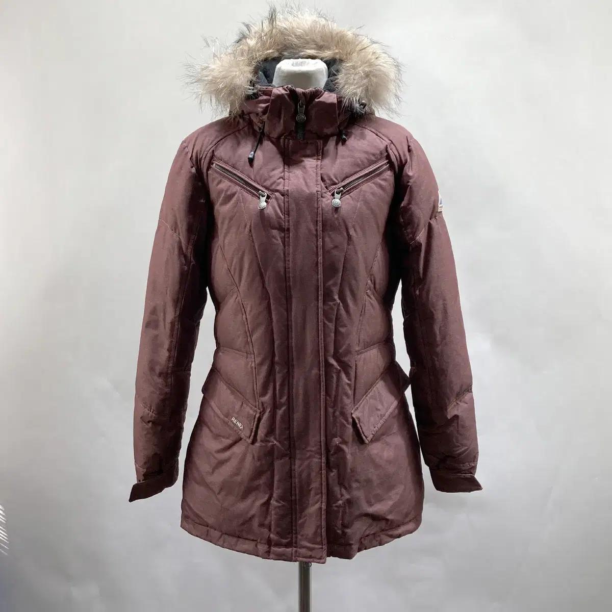 피레넥스 정품 여성라쿤 오리털 패딩자켓 S 영구제