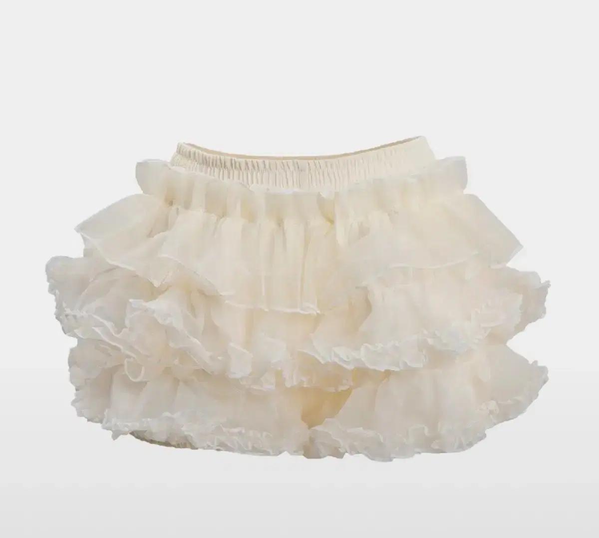 (택o새제품) 러프넥 튜튜 팬츠 스커트 크림