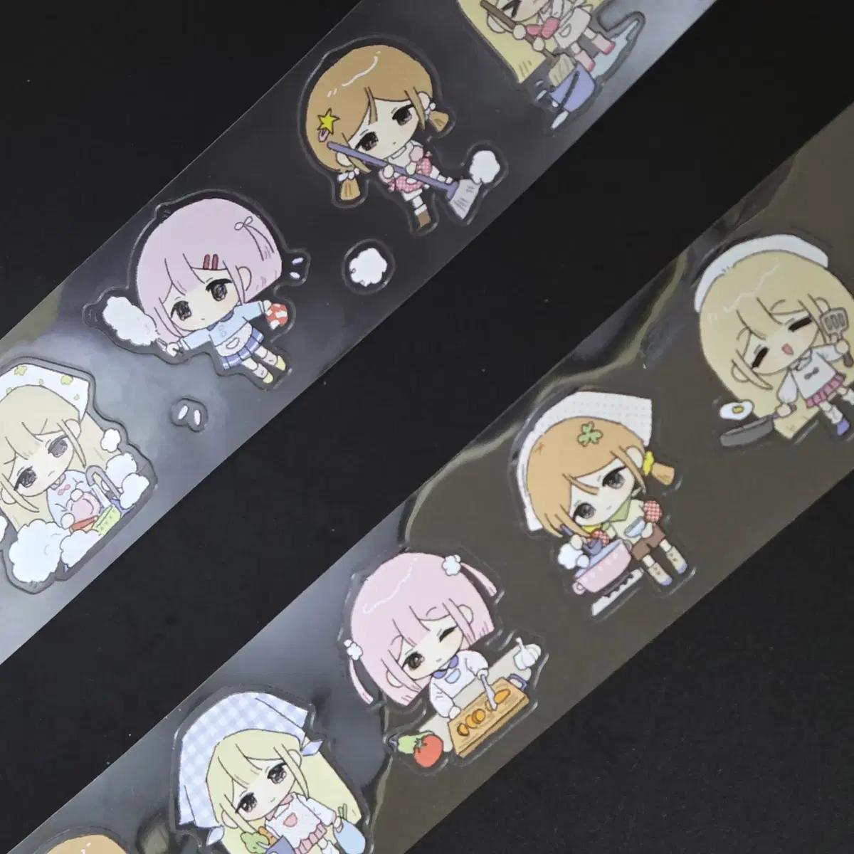 [띵] 해외작가_투명소녀즈 키스컷 해외마테 /다꾸 문구 소분