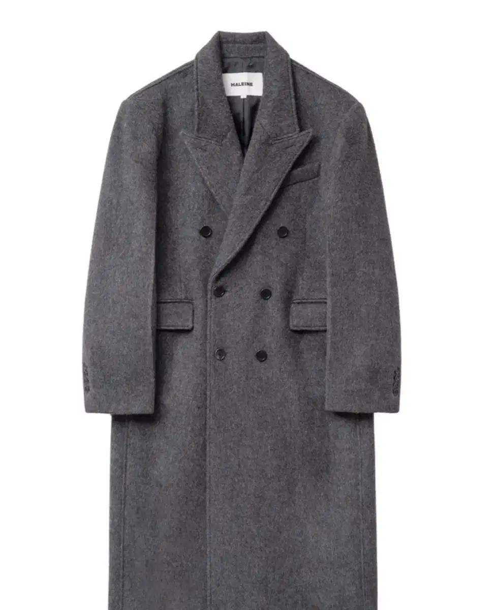 (새상품)알렌느 알파카 더블브레스트 코트 차콜 2