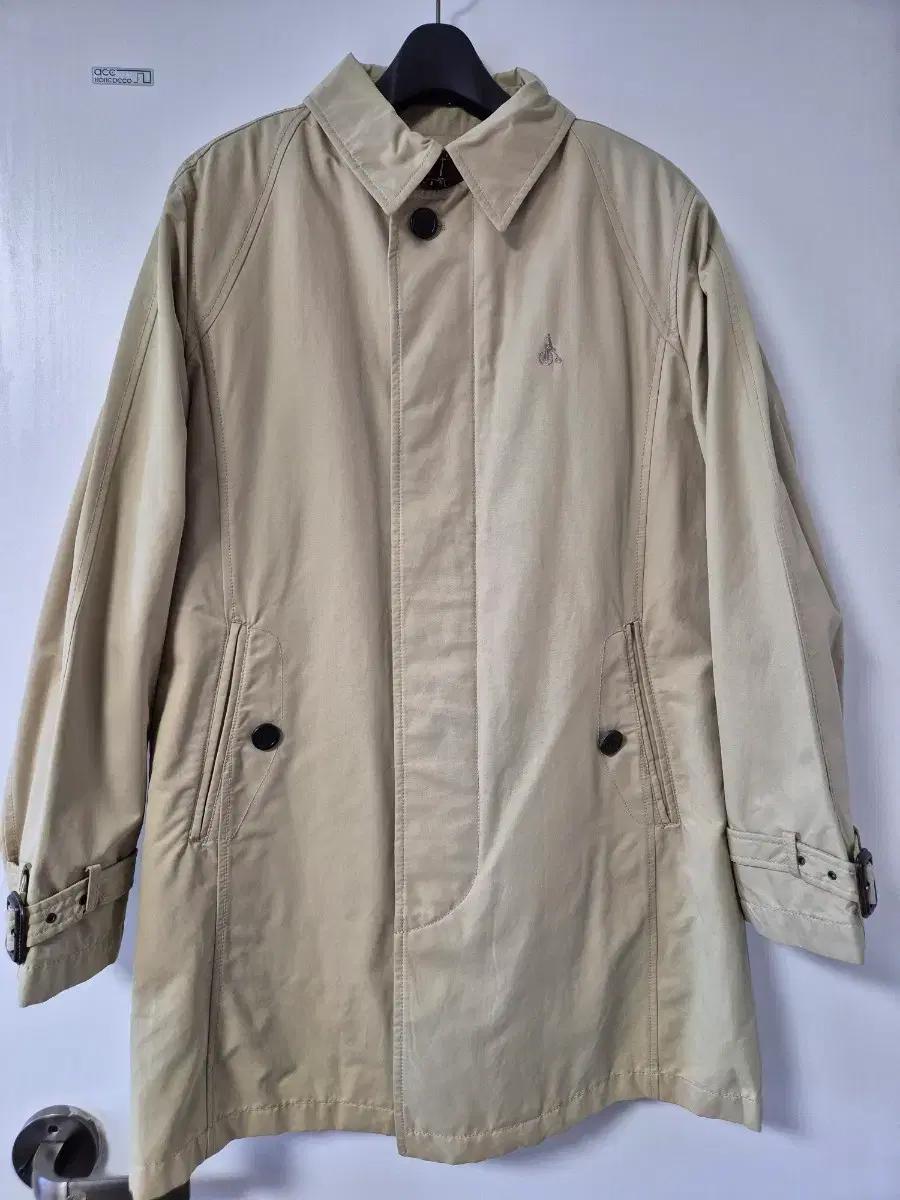 정품 빈폴 남성 베이지 트렌치 코트 95 패딩이너탈착