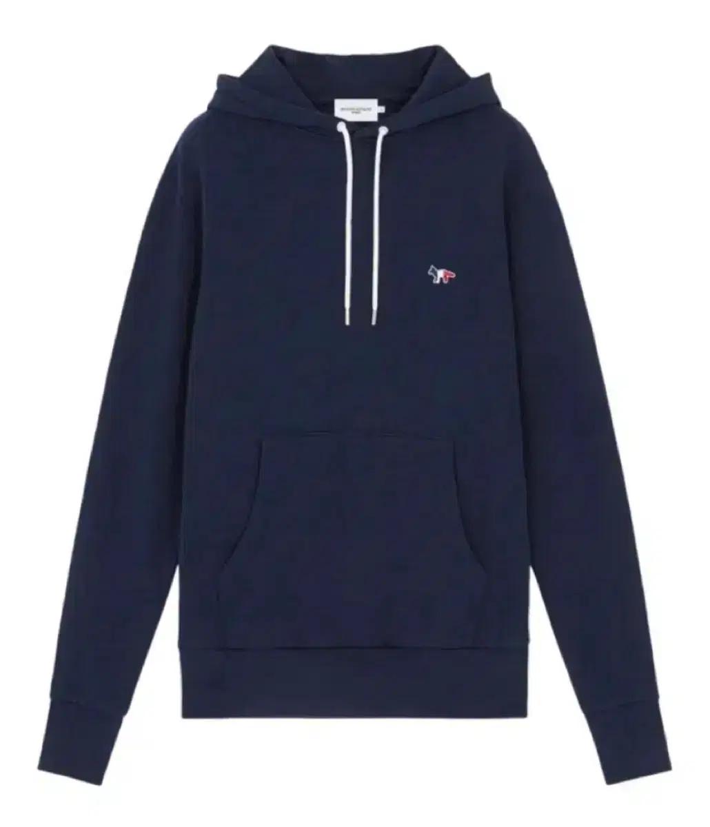 메종키츠네 후드티 트리 컬러 블랙 S