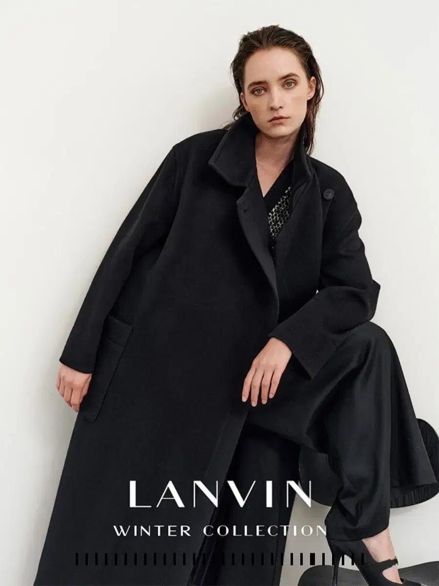 한섬 랑방 캐시미어100 벨티드 코트