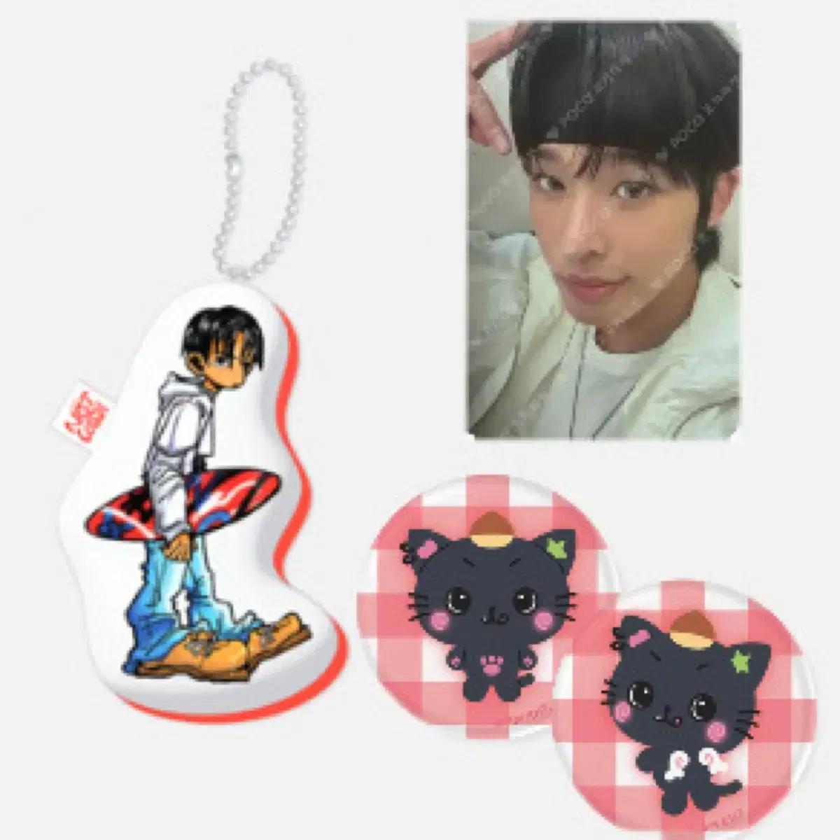 엔시티위시 리쿠 위시돌 쿠리 컬러 팝업 뱃지+미니쿠션+포카