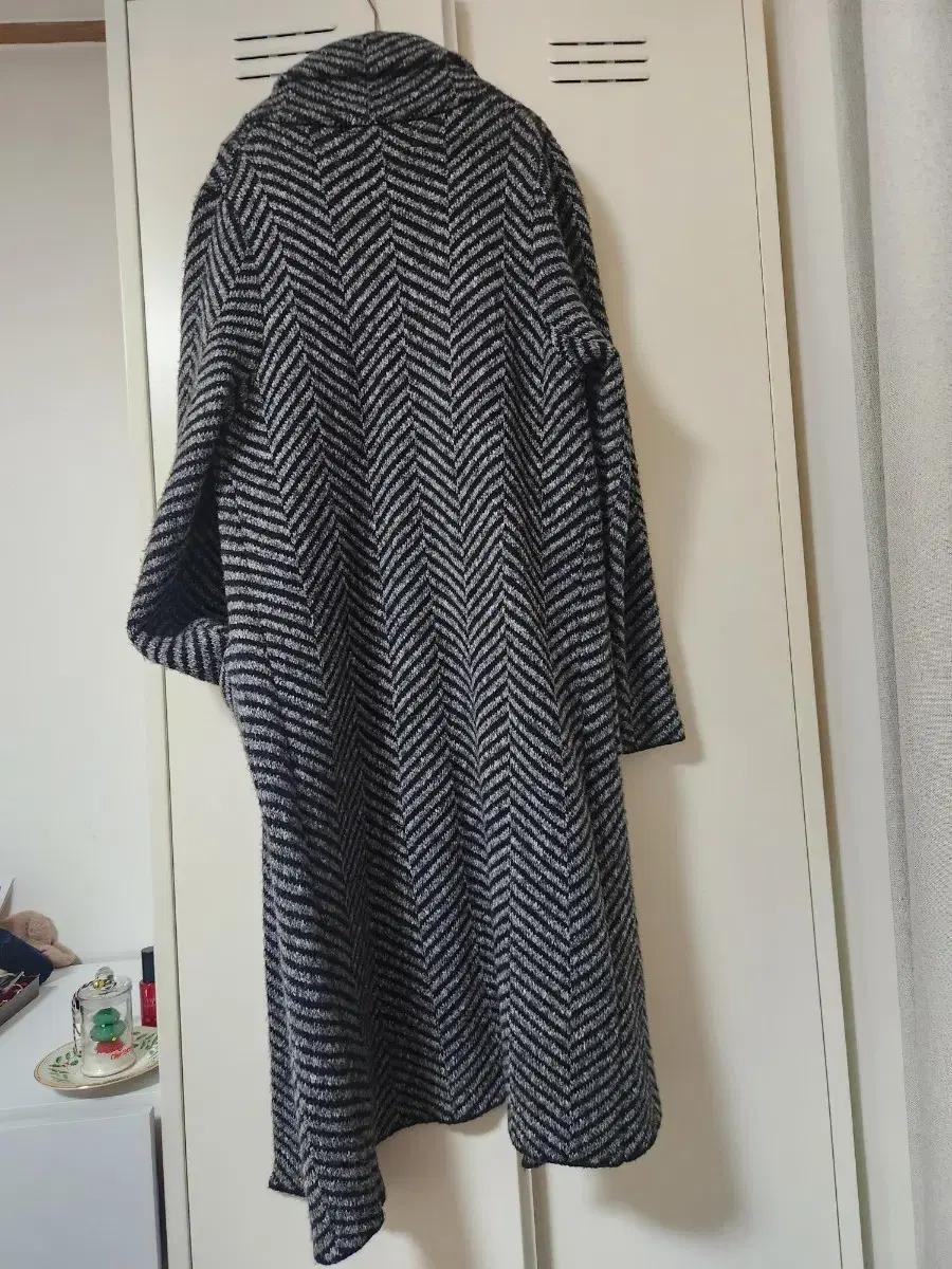 자라 오픈형 헤링본 롱코트니트 M