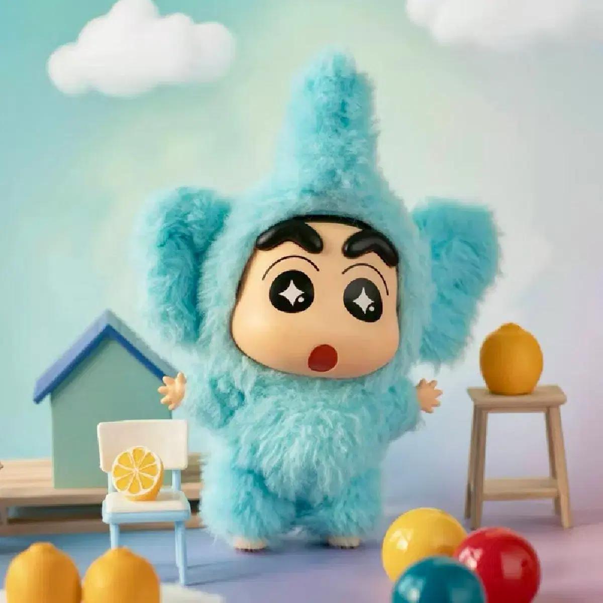 [정품] !히든! 탑토이 짱구 드레스업 파티 코끼리 피규어 키링