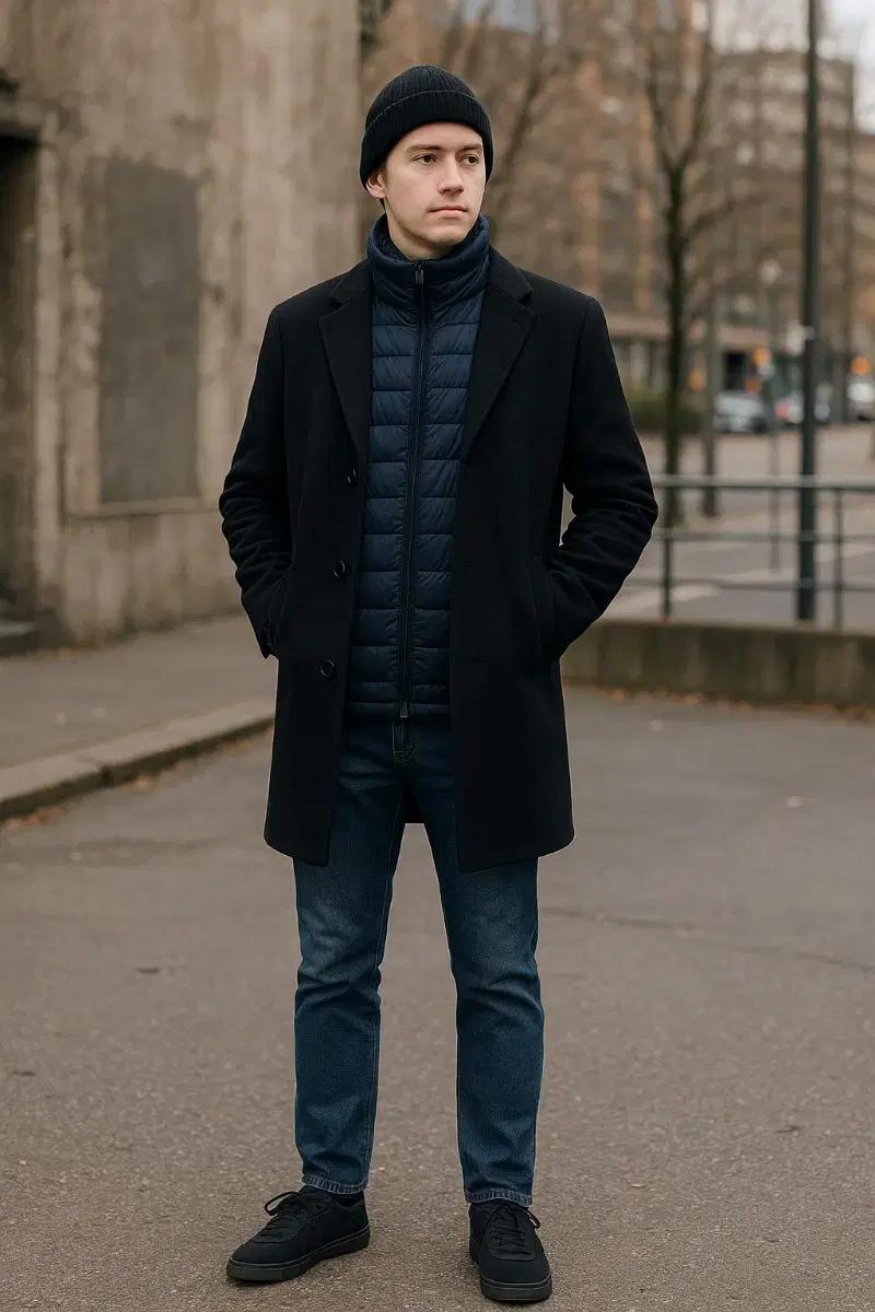 (세탁완료) 유니클로 초경량 다운 패딩 딥네이비 M 95