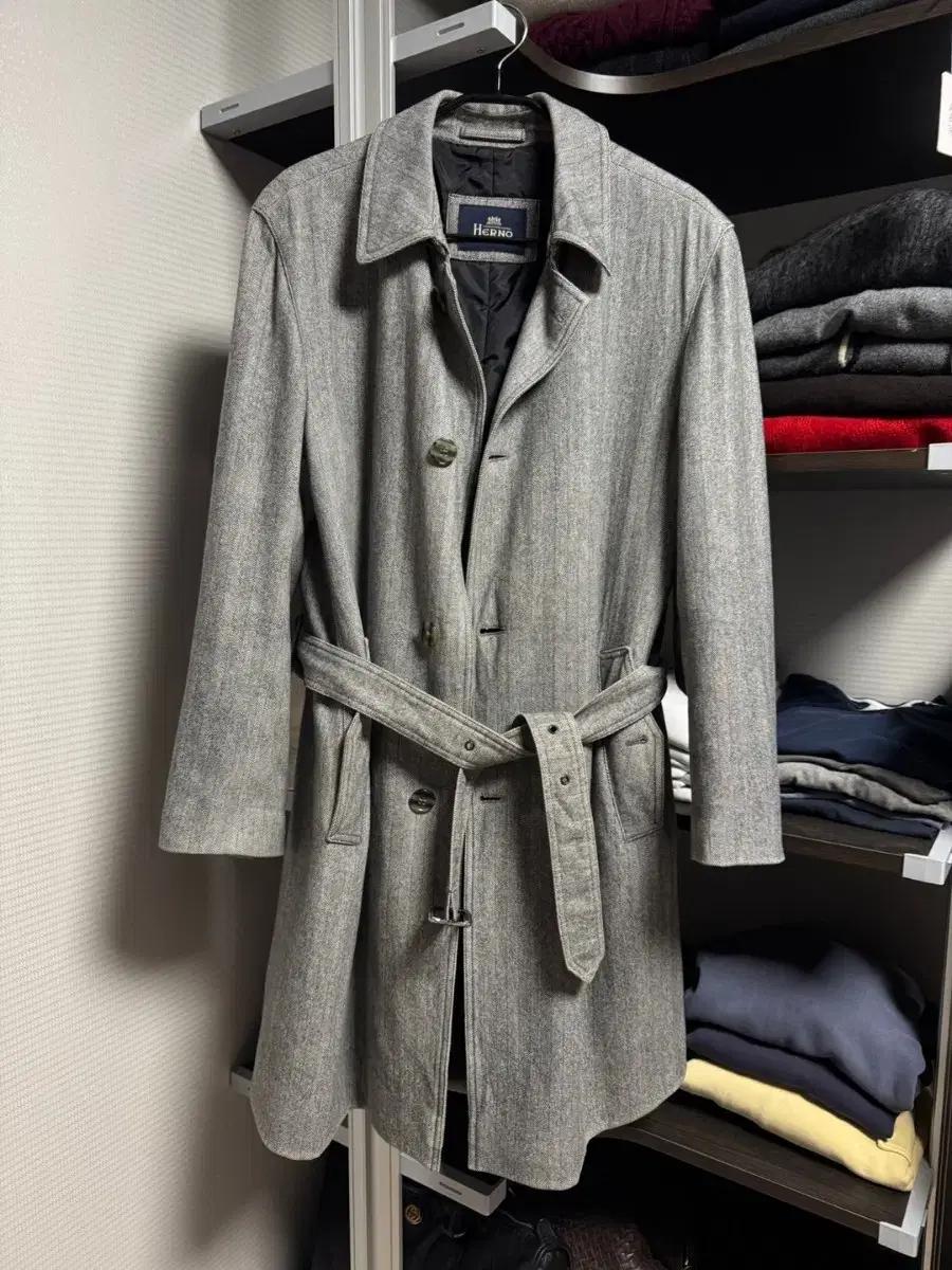 [착샷있음] 에르노 헤링본 맥코트 권장사이즈 48