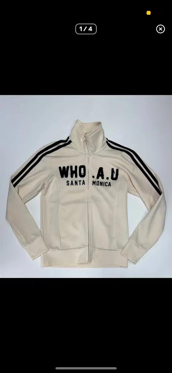 WHO.A.U 후아유 아이보리 산타모니카 트랙 자켓 져지