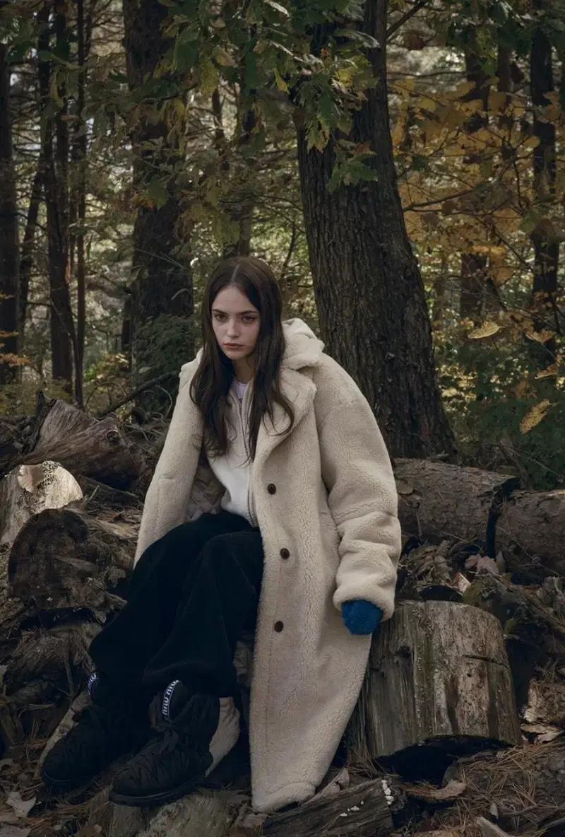 시야쥬 울블렌드 테디베어 코트 베이지