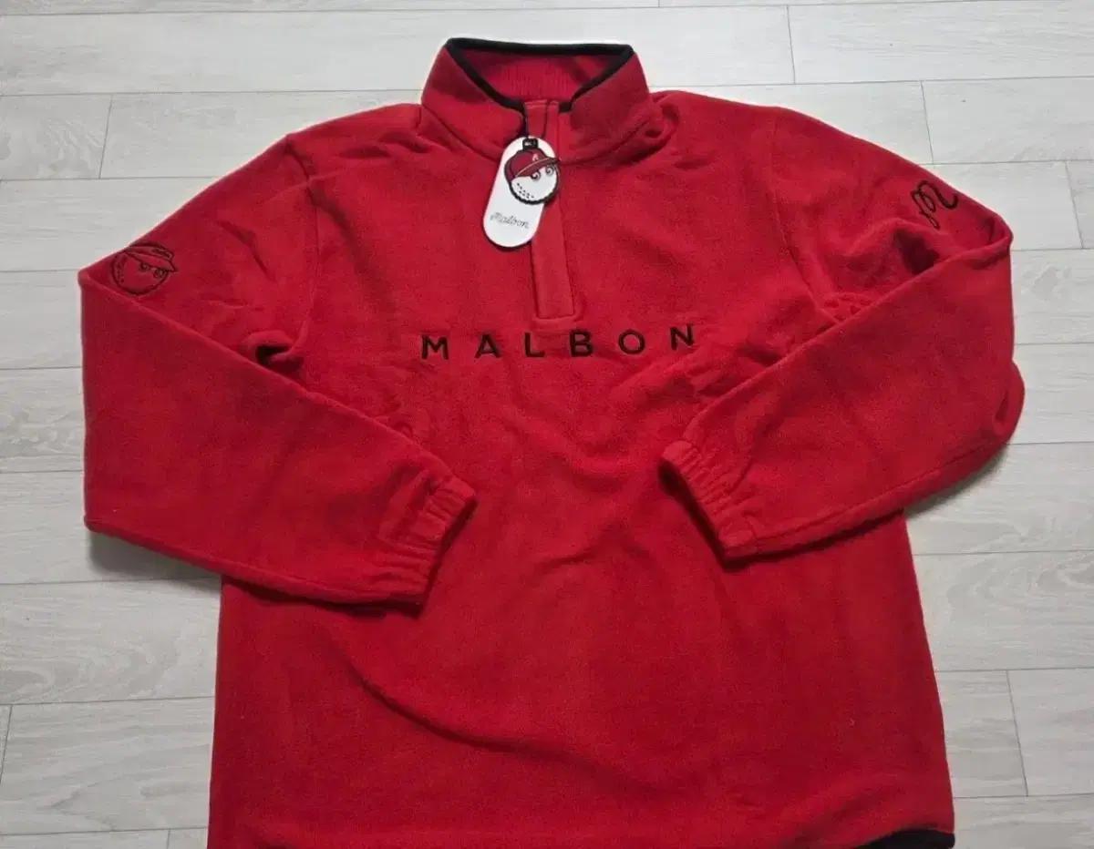 말본 골프 빅토리 하프 집업 레드