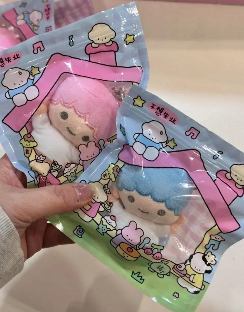 (업체배송)수입 리틀트윈스타 라라키키 인형키링 세트